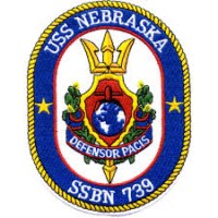 USS Nebraska (SSBN-739) (Blue) Logo
