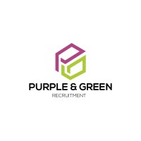 Purple and Green Recruitment Logo