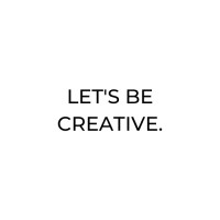 LETS BE CREATIVE. Logo