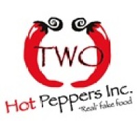 Two Hot Peppers Fake Food Logo