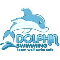 Dolphin Swimming Logo