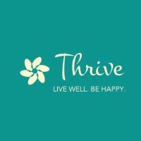THRIVE Live well. Be happy. Logo