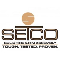 Setco Solid Tire and Rim Assembly Logo