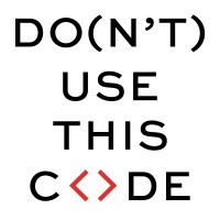 Dont Use This Code Logo