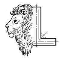 LionCraft Construction Logo