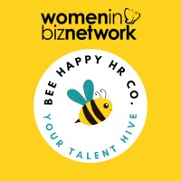 Bee Happy HR Hive & Women in Biz Network Logo