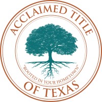Acclaimed Title of Texas Logo