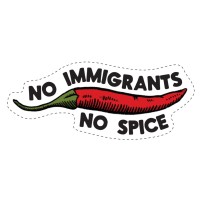 No Immigrants No Spice Logo