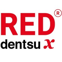 RED dentsu X Logo