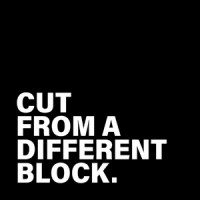 CUT FROM A DIFFERENT BLOCK Logo