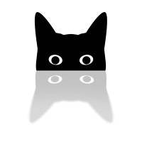Black Cat design Logo