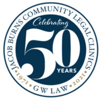 The Jacob Burns Community Legal Clinics at The George Washington University Law School Logo
