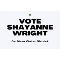 Shayanne Wright for Mesa Water District 2022 Logo