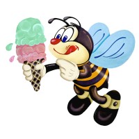 Honey Hut Ice Cream Logo