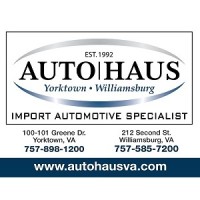 AUTO HAUS of Yorktown and Williamsburg, Virginia Logo